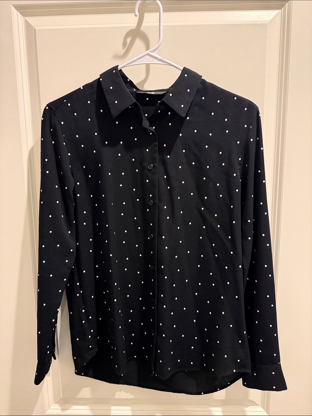 Uniqlo Polka Dot Long Sleeve Button-Up Shirt